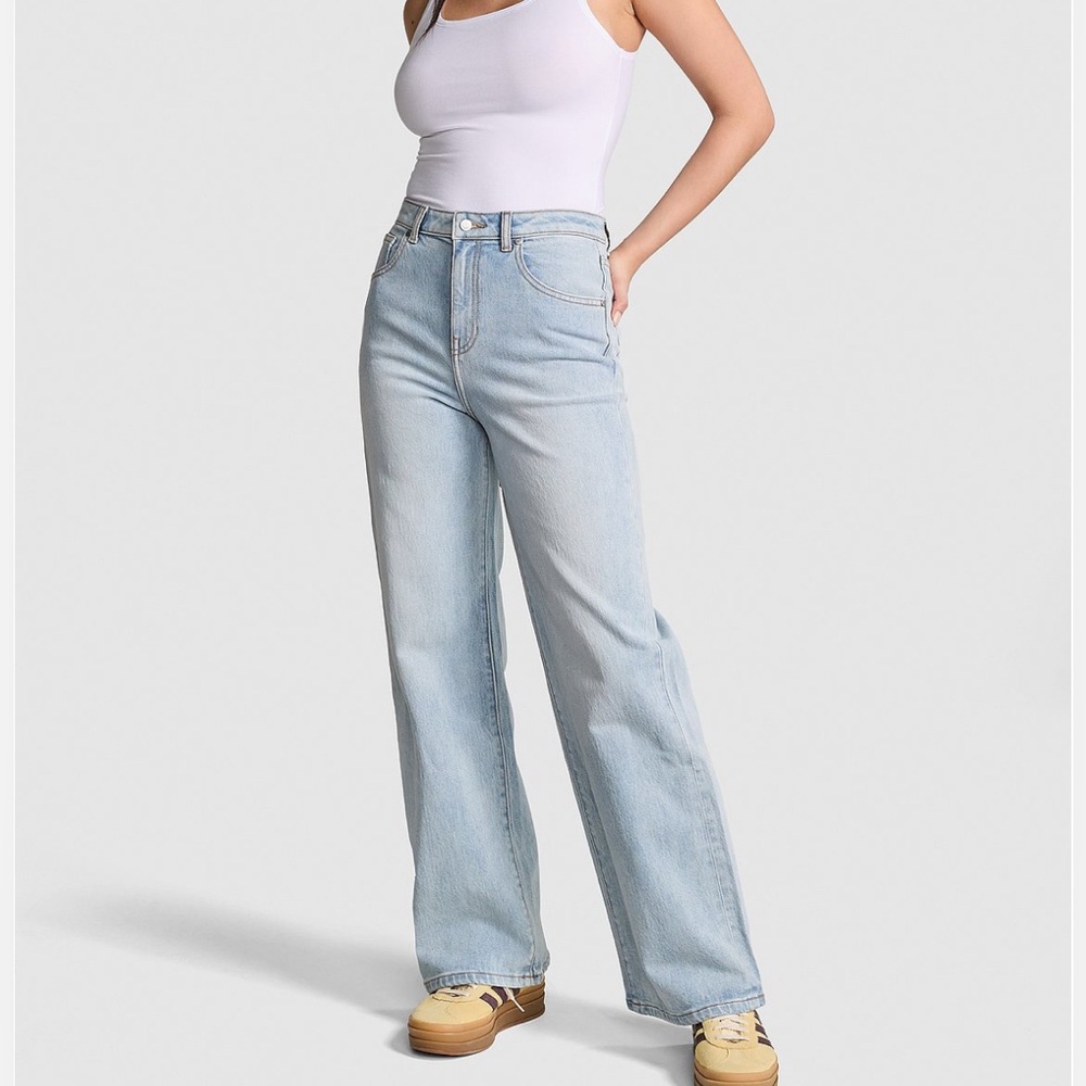 🆕 NWT VS PINK WIDE LEG DENIM 🤯 - Picture 2 of 3